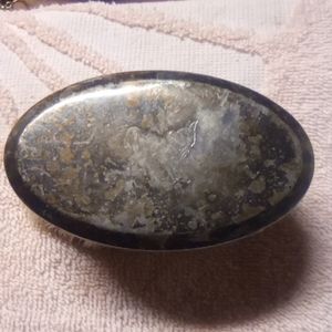 Old silver capped baby brush with lamb engraved